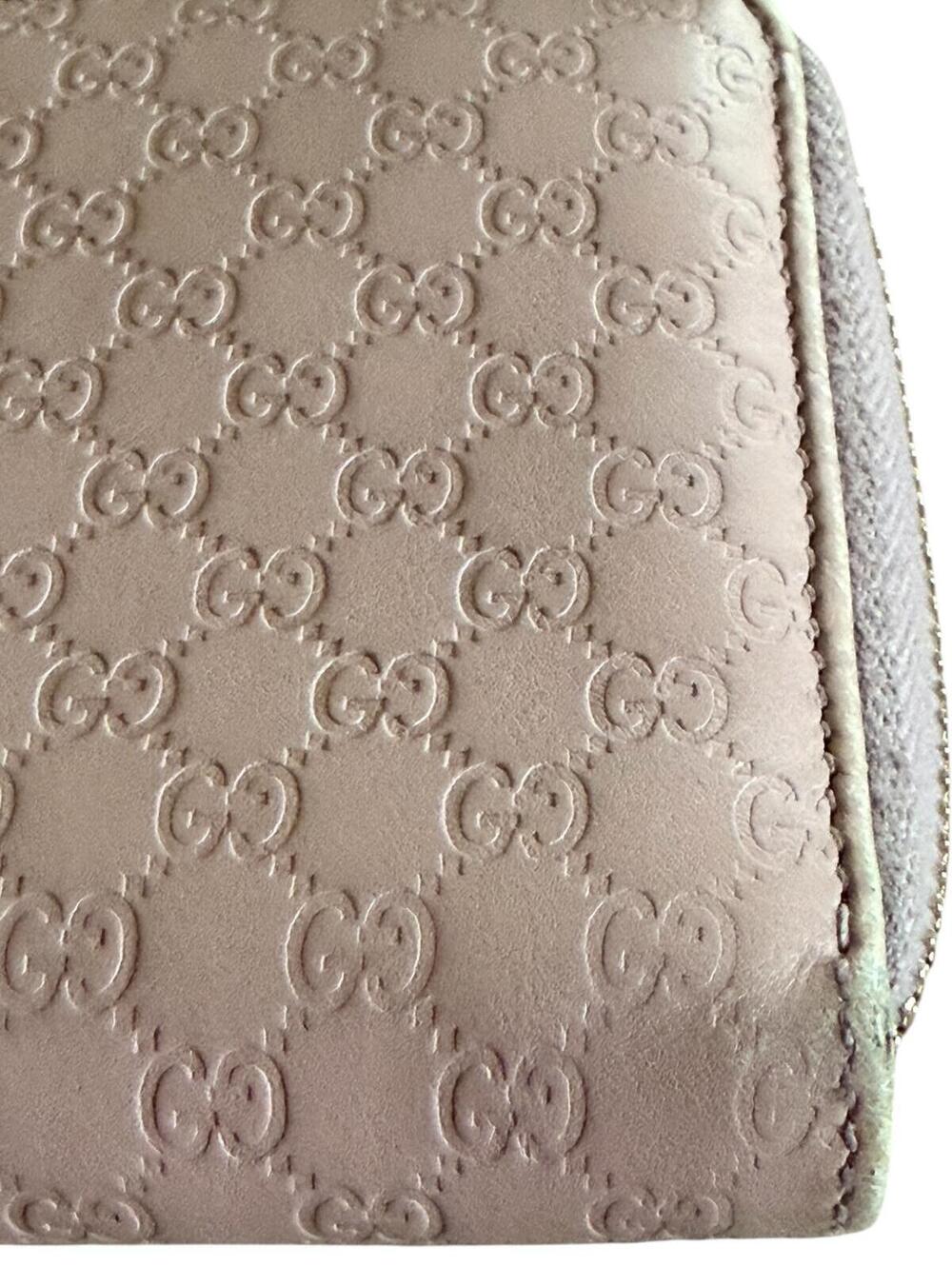 Gucci Pink Microguccissima Bow Wallet Embossed Leather Zip-Around - Picture 4 of 13